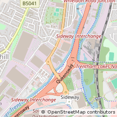 Map of Stoke on Trent, Staffordshire