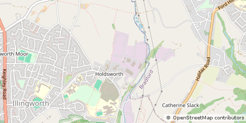Map of Halifax, West Yorkshire