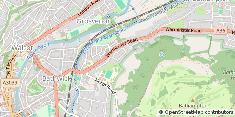 Map of Bath, Bath and North East Somerset