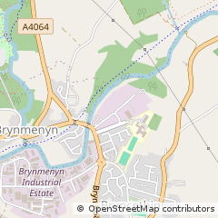 Map of Brynmenyn, Bridgend