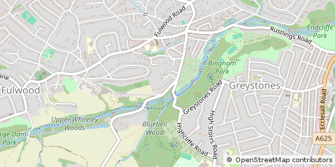 Map of South Yorkshire