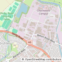 Map of Loughborough, Leicestershire