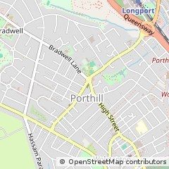 Map of Newcastle Under Lyme, Staffordshire