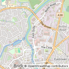 Map of Bridgwater, Somerset