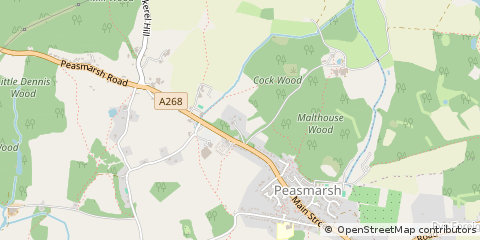 Map of NR RYE, East Sussex