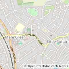 Map of Sutton Coldfield, West Midlands