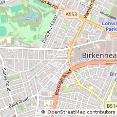 Map of Birkenhead, Merseyside