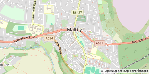 Map of Rotherham, South Yorkshire