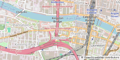 Map of Glasgow, Lanarkshire