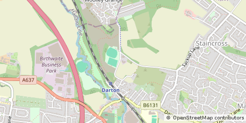 Map of Barnsley, South Yorkshire