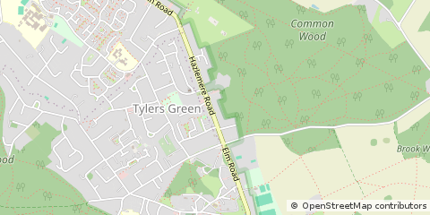 Map of High Wycombe, Buckinghamshire