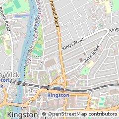 Map of Kingston Upon Thames, Surrey