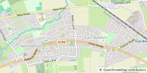 Map of East Boldon
