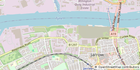 Map of Jarrow, Tyne and Wear