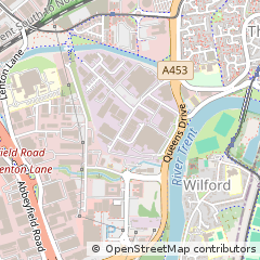 Map of Nottingham, Nottinghamshire
