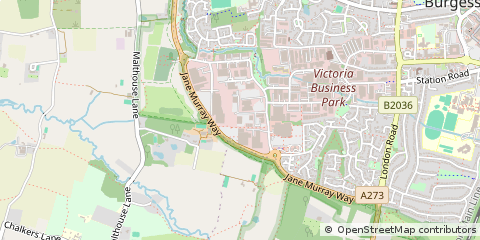Map of Burgess Hill, West Sussex
