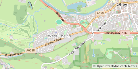 Map of Otley, West Yorkshire