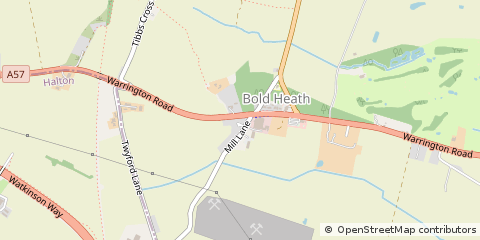 Map of Warrington, Cheshire
