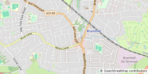 Map of Stockport, Cheshire