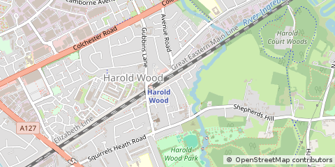 Map of Romford, Essex