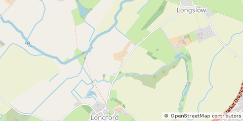 Map of Market Drayton, Shropshire