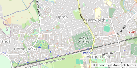 Map of Widnes, Cheshire