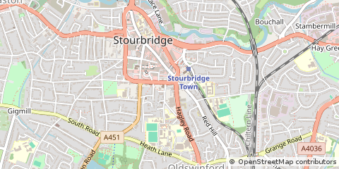 Map of Stourbridge, West Midlands