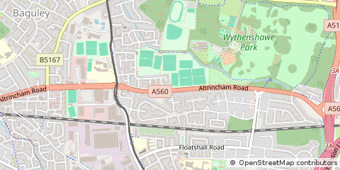 Map of Wythenshawe, Manchester