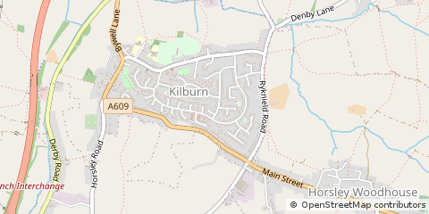 Map of Belper, Derbyshire