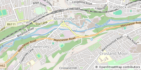 Map of Milnsbridge, Huddersfield