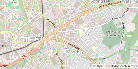 Map of Oldham, Lancashire