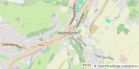 Map of Holmfirth, West Yorkshire