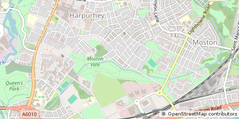 Map of Manchester, Lancashire
