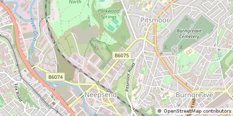 Map of Sheffield, South Yorkshire