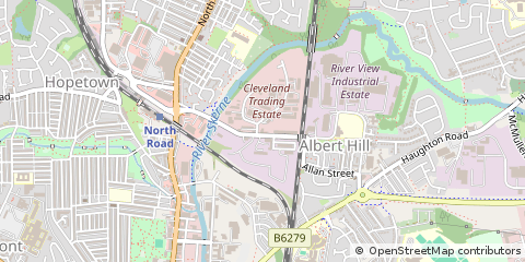 Map of Darlington, County Durham
