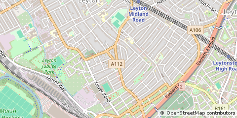 Map of Leyton, London