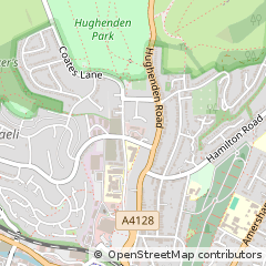 Map of High Wycombe, Buckinghamshire