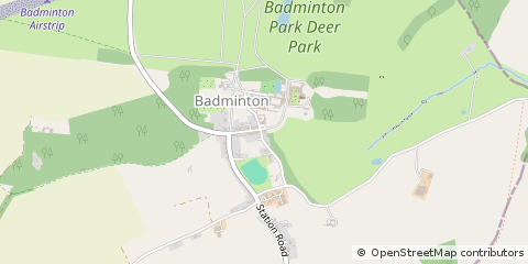 Map of Badminton, South Gloucestershire