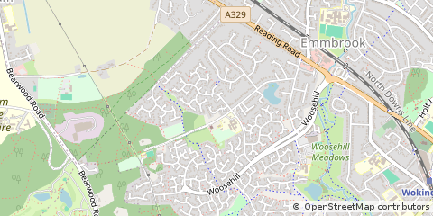 Map of Wokingham, Berkshire