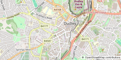 Map of Dudley, Birmingham