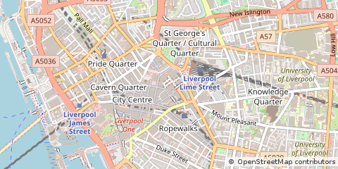 Map of Liverpool, Merseyside