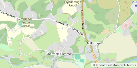 Map of Farnham, Surrey
