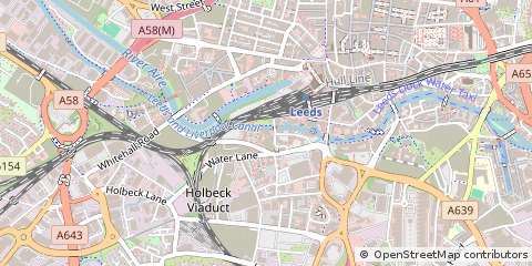 Map of Leeds, West Yorkshire