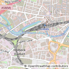 Map of Leeds, West Yorkshire