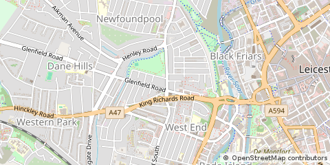 Map of Leicester