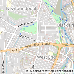 Map of Leicester