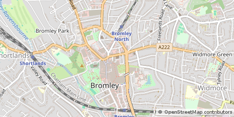Map of Bromley, Kent