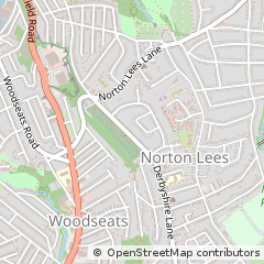 Map of Sheffield, South Yorkshire