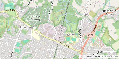 Map of Hastings, East Sussex