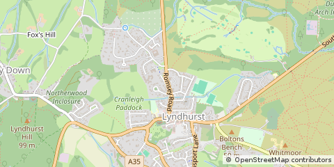 Map of Lyndhurst